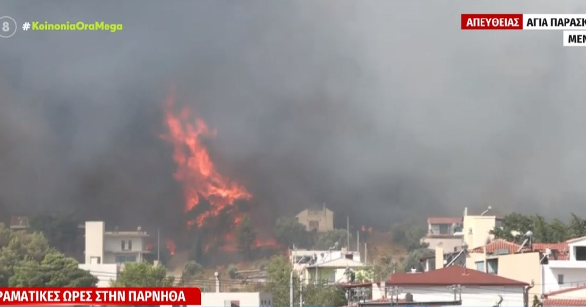 Meteo: Timelapse βίντεο δείχνει την εξέλιξη της φωτιάς στην Πάρνηθα
