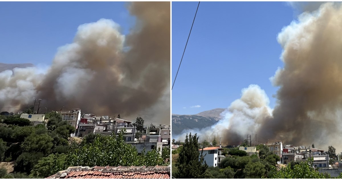Φωτιά στην Πάτρα: Η συγκλονιστική στιγμή της απομάκρυνσης ηλικιωμένου από αστυνομικό [βίντεο]