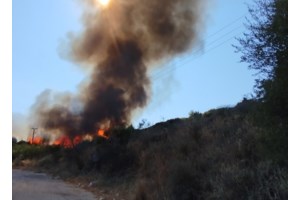 Φωτιά στην Εύβοια: Τραυματίστηκε εθελοντής πυροσβέστης