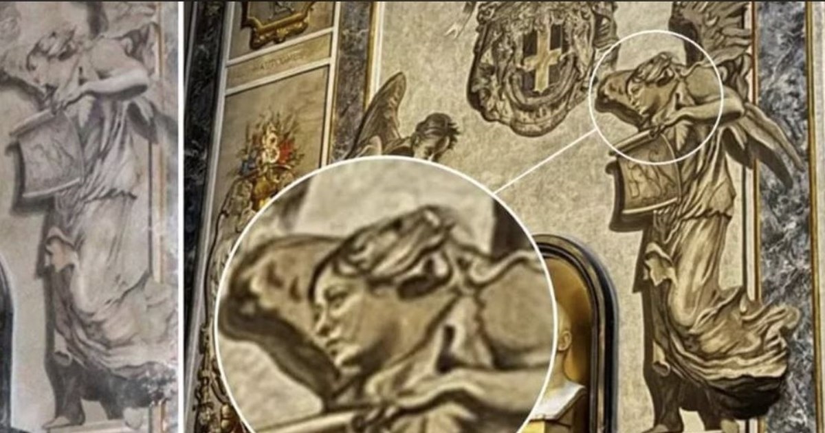 Αφαιρέθηκε από εκκλησία της Ρώμης η τοιχογραφία με τον άγγελο που έμοιαζε στην Μελόνι μετά τον σάλο