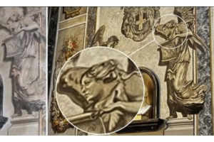 Αφαιρέθηκε από εκκλησία της Ρώμης η τοιχογραφία με τον άγγελο που έμοιαζε στην Μελόνι μετά τον σάλο