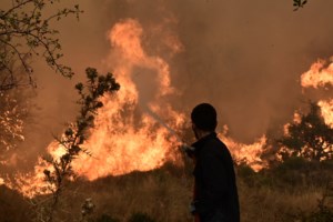 Φωτιά στα Καλάβρυτα: Σηκώθηκαν εναέρια μέσα