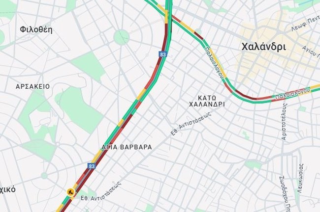 Στο "κόκκινο" η Κηφισίας μετά από τροχαίο στο "Υγεία - Κομφούζιο και στα δύο ρεύματα [εικόνες]
