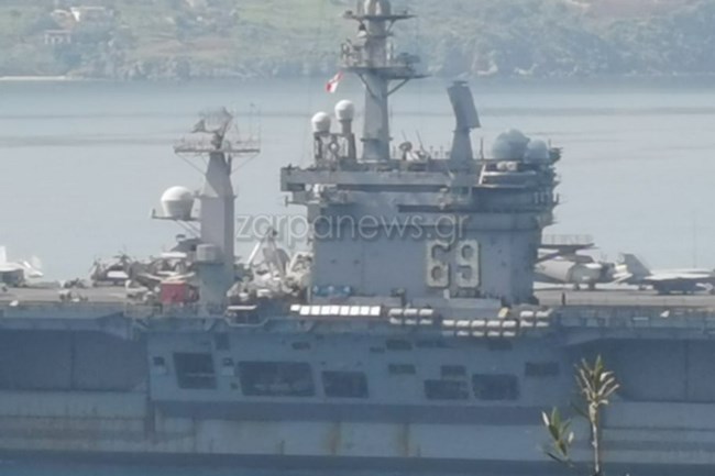 Κρήτη: Στη Σούδα το θηριώδες αεροπλανοφόρο Eisenhower - Την Τρίτη μεταβαίνει ο Μητσοτάκης [εικόνες - βίντεο]