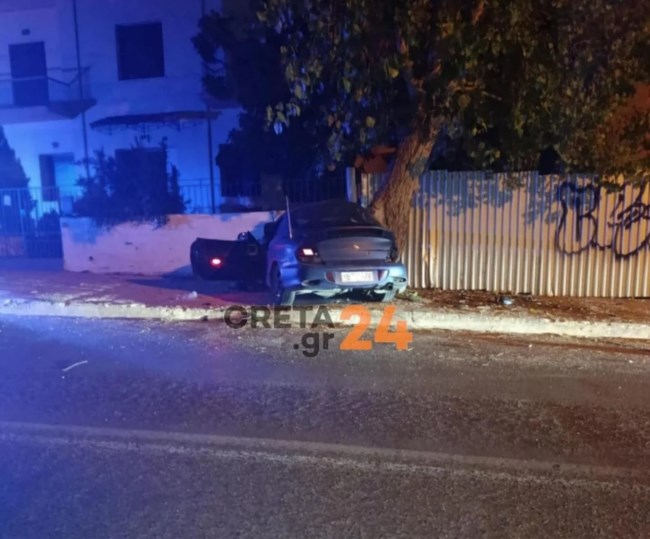 Χανιά: Έχασε τον έλεγχο του αυτοκινήτου και έπεσε σε τοίχο - Μεταφέρθηκε τραυματισμένος στο νοσοκομείο [εικόνες]