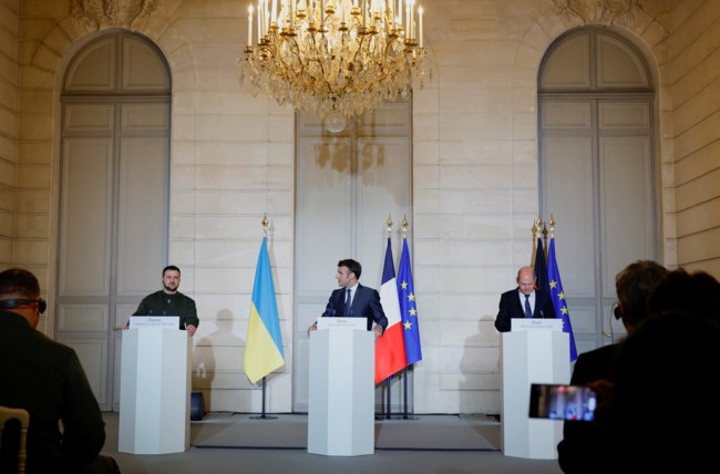 Ζελένσκι - Μακρόν - Σολτς