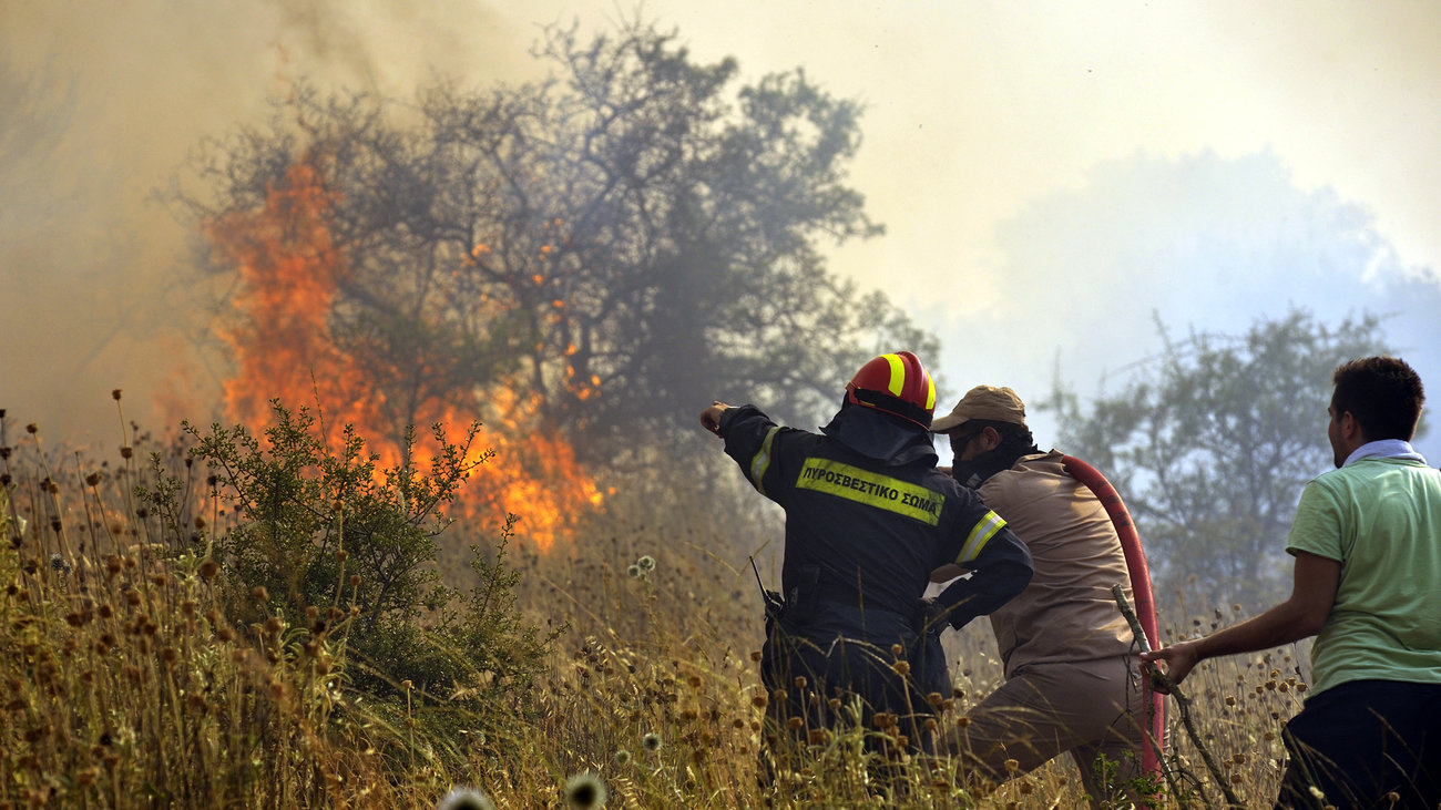 Μεγάλη φωτιά στις Σέρρες: Επιχειρούν πυροσβεστικά αεροσκάφη και ελικόπτερο στην κατάσβεση