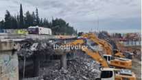 Θεσσαλονίκη: Αρχισε η κατεδάφιση της γέφυρας Πανοράματος - Πού έχει διακοπεί πλήρως η κυκλοφορία