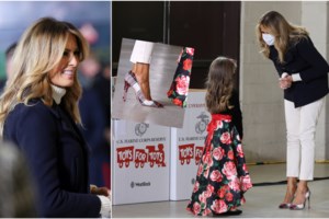 Μελάνια Τραμπ: Η ασυνήθιστα cozy εμφάνιση με oversized παλτό & φαρδιές μπότες - εικόνα 3