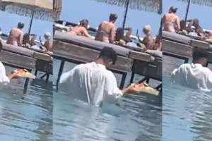 Ρόδος: Παρέμβαση εισαγγελέα για τον "κολυμβητή" εργαζόμενο που σέρβιρε μέσα στη θάλασσα - εικόνα 4