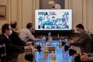 Επίσκεψη του πρωθυπουργού Κυριάκου Μητσοτάκη στο υπουργείο Εσωτερικών και στην Πολιτική Προστασία