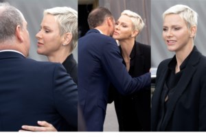 Πριγκίπισσα Σαρλίν: Με κομψό μαυρόασπρο μίντι φόρεμα στο Μονακό - Οι λευκές λεπτομέρειες