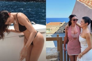 Η Κάιλι Τζένερ απολαμβάνει το Ιόνιο: Γεύμα δίπλα στη θάλασσα και ψώνια στο Φισκάρδο [εικόνες]