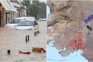 Παραλίγο τραγωδία στον Ιλισσό: Φούσκωσαν τα νερά από το μπουρίνι και κινδύνεψε παρέα παιδιών - Βίντεο