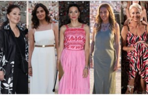 Νατάσα Παζαΐτη: Το καλοκαιρινό φόρεμα σε αποχρώσεις aegean blue που φόρεσε στη νέα της έξοδο - εικόνα 5