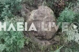 Κατάκολο: Εκκενώθηκαν 10 κατοικίες μετά από κατολίσθηση στο βουνό - Ελιά συγκρατεί τεράστιο βράχο 40 τόνων