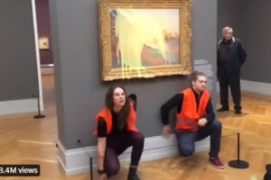 Ακτιβιστές για το κλίμα έβαλαν στο στόχαστρο και τον διάσημο πίνακα "Το Κορίτσι με το μαργαριταρένιο σκουλαρίκι" [Βίντεο] - εικόνα 2