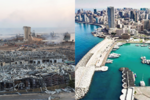 Βηρυτός - Συγκλονιστικό βίντεο: Οικιακή βοηθός αρπάζει και σώζει παιδάκι τη στιγμή της έκρηξης