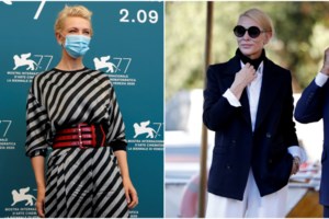 Η Κέιτ Μπλάνσετ στο κόκκινο χαλί με βολάν & αποδομημένο σακάκι Alexander McQueen - εικόνα 12