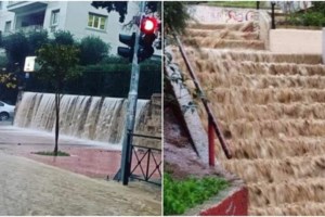 Κακοκαιρία: Από μία λωρίδα η κυκλοφορία στην Ποσειδώνος - Ποιοι δρόμοι είναι κλειστοί - εικόνα 2