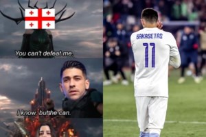 Γεωργιανός οπαδός ξεγέλασε τα μέτρα ασφαλείας στον "τελικό" με την Ελλάδα - Ντύθηκε εργάτης, κουβάλησε μέχρι και σκάλα - εικόνα 3