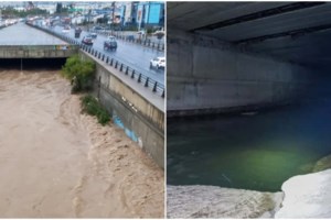 "Καμπανάκι" κινδύνου και για τον Ιλισό: Σχηματίστηκε τεράστια λίμνη, φθορές στα πλευρικά τοιχία [βίντεο]