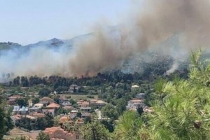 Πύργος: Διπλό μέτωπο πυρκαγιάς ξέσπασε ταυτόχρονα σε Σαρακίνα και Σπιάντζα, απομακρύνθηκαν κάτοικοι