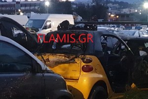 Πάτρα: Έφραξαν τον δρόμο με φλεγόμενους κάδους και πέταξαν μολότοφ σε περιπολικό - Δύο προσαγωγές [Εικόνες] - εικόνα 2