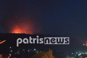 Φωτιά στο Λαύριο - Καίγεται δασική έκταση κάτω από τον Άγιο Κωνσταντίνο