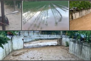 Κακοκαιρία Genesis: Δρόμοι ποτάμια στην Πάτρα, η θάλασσα βγήκε στην ξηρά στην Αμφιλοχία, "σαρώνει" τη Μαγνησία [δείτε live] - εικόνα 3