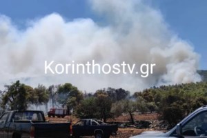 Ανεξέλεγκτη η φωτιά στο Σοφικό Κορινθίας: Πύρινος εφιάλτης κατακαίει πευκοδάσος, 22 εναέρια μέσα, 3 τραυματίες πυροσβέστες