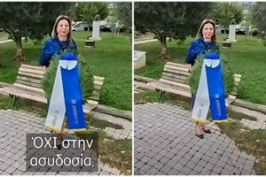 Καραχάλιος για το στεφάνι της Καρυστιανού στην παρέλαση: "Αχ Μαρία, θλιβερό το θέαμα"