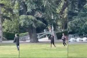 Βίντεο σοκ: Η στιγμή που άνδρας επιτίθεται με μαχαίρι μέσα σε παιδική χαρά στη Γαλλία - Φώναξε "στο όνομα του Ιησού Χριστού" - εικόνα 9