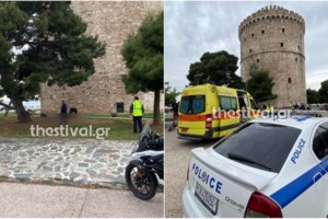 Θεσσαλονίκη: Αυτοκτόνησε ο 34χρονος Κρητικός στον Λευκό Πύργο - Κάμερα δείχνει να παίρνει φόρα και να πηδά στο κενό - εικόνα 2