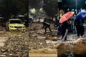 Υπερχείλισε το Μεγάλο Ρέμα στη Ραφήνα - Εκκένωση πόρτα πόρτα - Κατέρρευσαν τα πρανή [βίντεο]