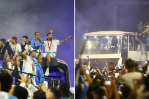 Τρομακτικό βίντεο από τη φιέστα στην Αργεντινή: Καλώδιο παραλίγο να… αποκεφαλίσει τον Μέσι και τους συμπαίκτες του