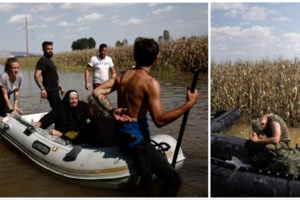 Λάρισα: Επιχείρηση απεγκλωβισμού κατοίκων στη Γιάννουλη - Δύο αδέρφια διέσωσαν με λέμβους 200 άτομα - εικόνα 2