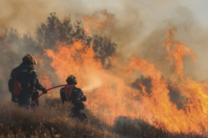 Ιεράπετρα: Μάχη με τις αναζωπυρώσεις και τους ισχυρούς ανέμους σε Φέρμα και Αχλιά - Νέο μήνυμα από το 112