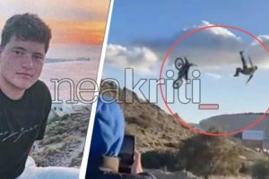 Κρήτη: Θρήνος στην κηδεία του 17χρονου Μάριου που πέθανε κάνοντας μοτοκρός - Με λουλούδια οι συμμαθητές του