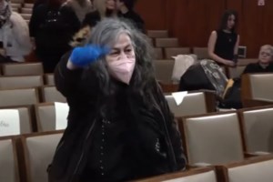 Η Ελένη Λουκά ξανά "χτύπησε": Ξάπλωσε μπροστά από το Προεδρικό Μέγαρο- Στην κυβέρνηση είναι "άρρωστοι και διάβολοι" φώναζε - εικόνα 2