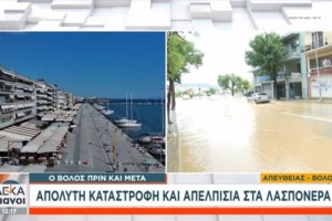 Κακοκαιρία Daniel: Ο κόσμος περιμένει σε ατελείωτες ουρές για μια 6άδα εμφιαλωμένο νερό...  [βίντεο]