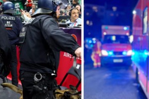 Η στιγμή της αιματηρής συμπλοκής των Ελλήνων οπαδών στο Βερολίνο - Βγήκαν από το νοσοκομείο οι τραυματίες [εικόνες - βίντεο] - εικόνα 2