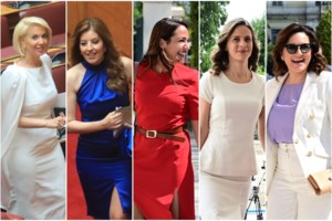 Η πανύψηλη Κατερίνα Νοτοπούλου με pencil φούστα που συνδύασε με λευκό πουκάμισο και slingback γόβες - εικόνα 7