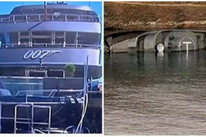 Κύθνος: Έτοιμο για απόπλου το σούπερ γιοτ "007" που είχε μισοβυθιστεί [εικόνες]
