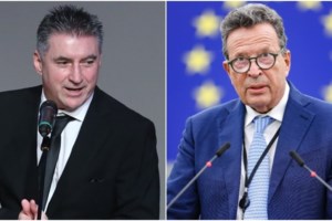 Στο γήπεδο της Τούμπας ο Ανδρουλάκης για τον αγώνα ΠΑΟΚ - Μπριζ, οι φωτογραφίες με τον μικρό Γιάννη και τον Ζαγοράκη