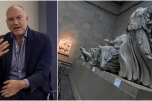 Ο Μητσοτάκης συναντήθηκε με μαθητές Δημοτικού έξω από το Προεδρικό - High five και σέλφι [βίντεο] - εικόνα 2