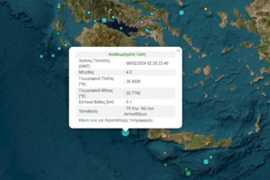 Σεισμός 3,1 Ρίχτερ στην Καρδίτσα