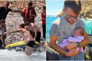 Τήλος: Συγκίνησε ο λιμενικός που διέσωσε τον μικρό "Ιωνά" - Το προσφυγόπουλο έπινε γάλα με θαλασσινό νερό για τρεις μέρες