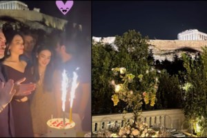 Σίλια Κριθαριώτη: Εκθαμβωτική με δίχρωμη τουαλέτα στην έκθεση της Ναόμι Κάμπελ στο Λονδίνο - Η εντυπωσιακή εμφάνιση - εικόνα 3