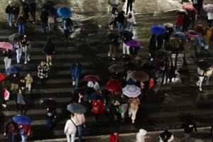 Φωταγωγήθηκε το χριστουγεννιάτικο δέντρο στο Σύνταγμα - Η καταιγίδα δεν πτόησε τους Αθηναίους [εικόνες - βίντεο] - εικόνα 9